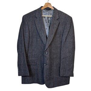 Jos a Bank Gordon 100% Camel Hair Sport Coat size 44 Grid Herringbone Business